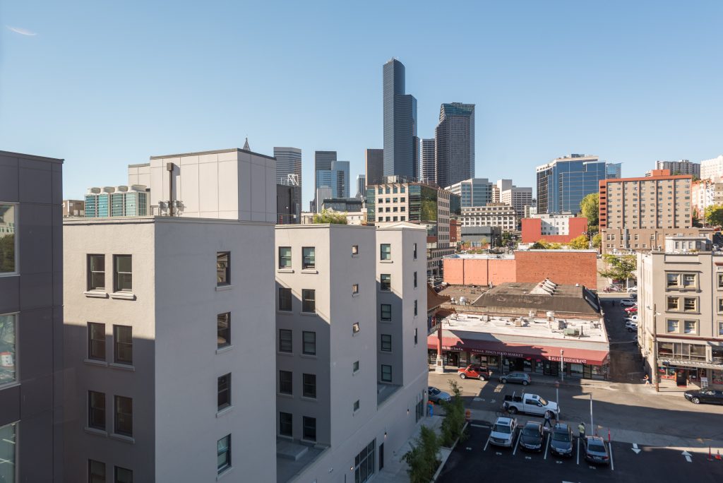 View from Publix rooftop showing downtown