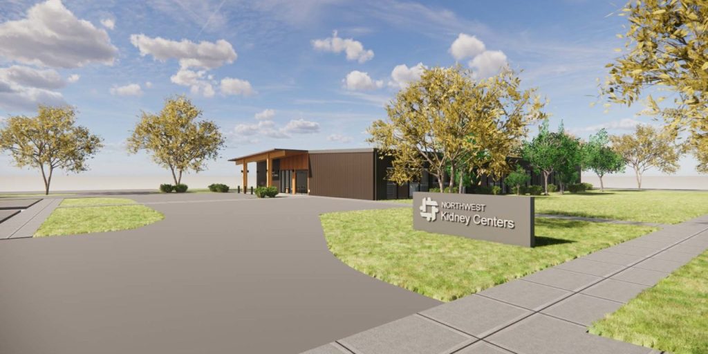 Northwest Kidney Centers at Port Angeles parking lot rendering