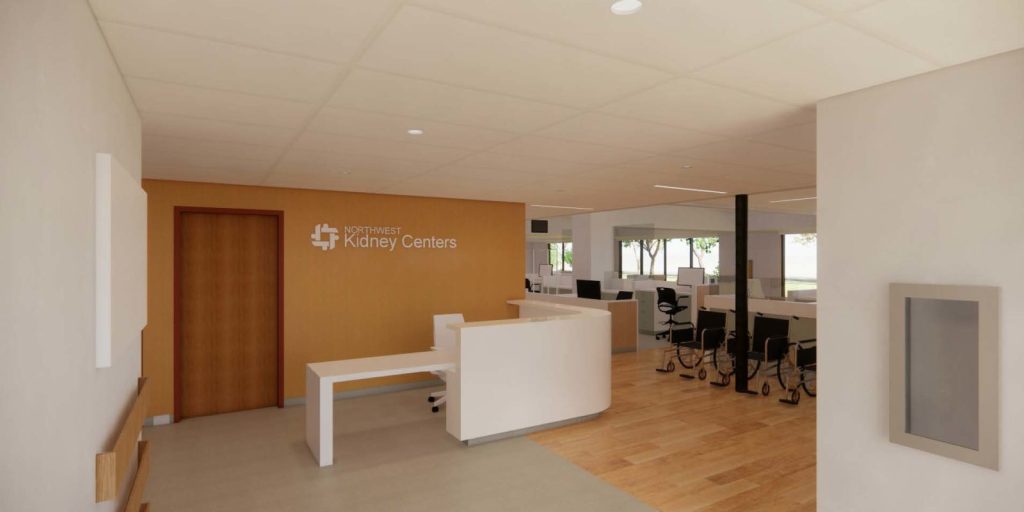 Northwest Kidney Centers at Port Angeles lobby rendering