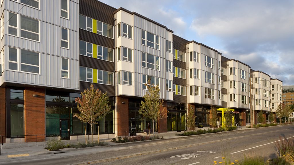 The Douglas row of buildings exterior