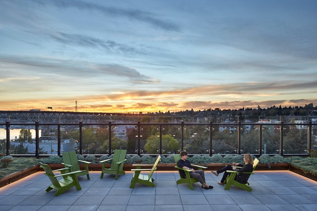 Rooftop deck at Maple and Terry Hall