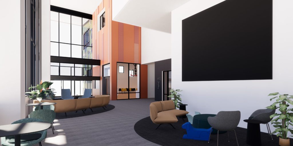Odessa Brown Children's Clinic lobby rendering