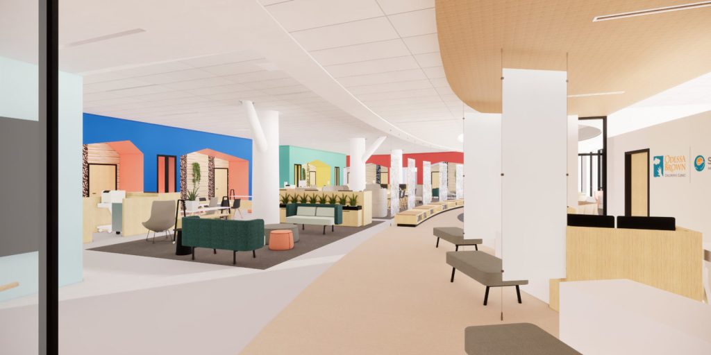 Odessa Brown Children's Clinic interior rendering