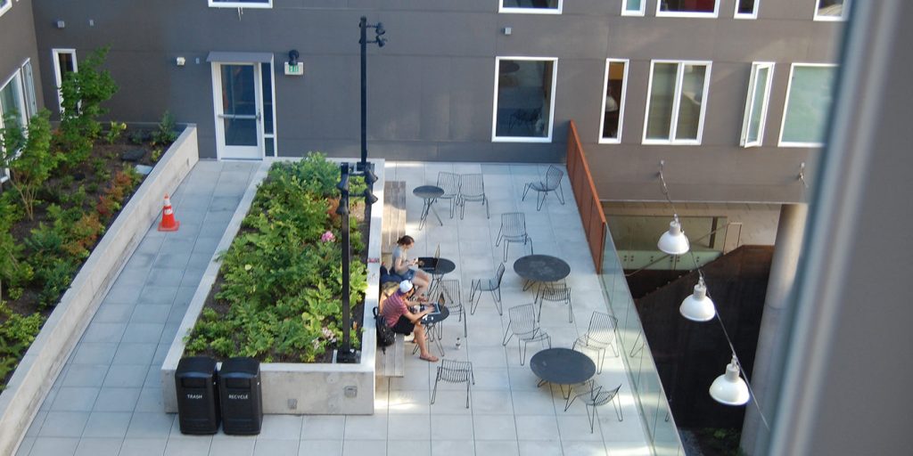 Alder Hall center courtyard