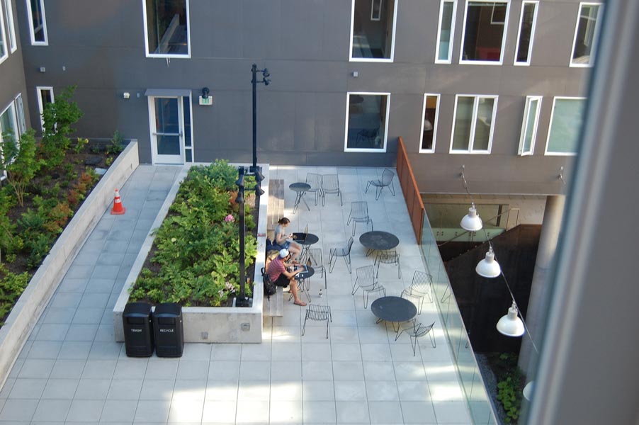 University of Washington West Campus Village courtyard