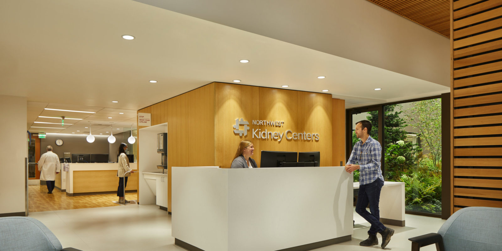 Northwest Kidney Centers at Rainier Beach Clinic lobby and reception