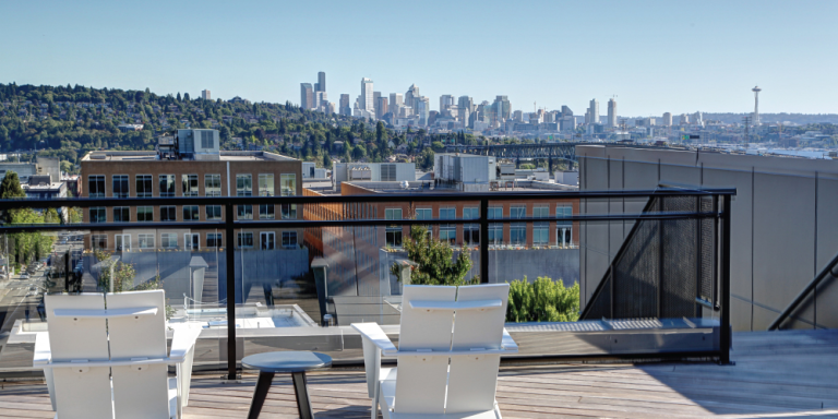 Bridges @ 11th view of downtown Seattle from rooftop