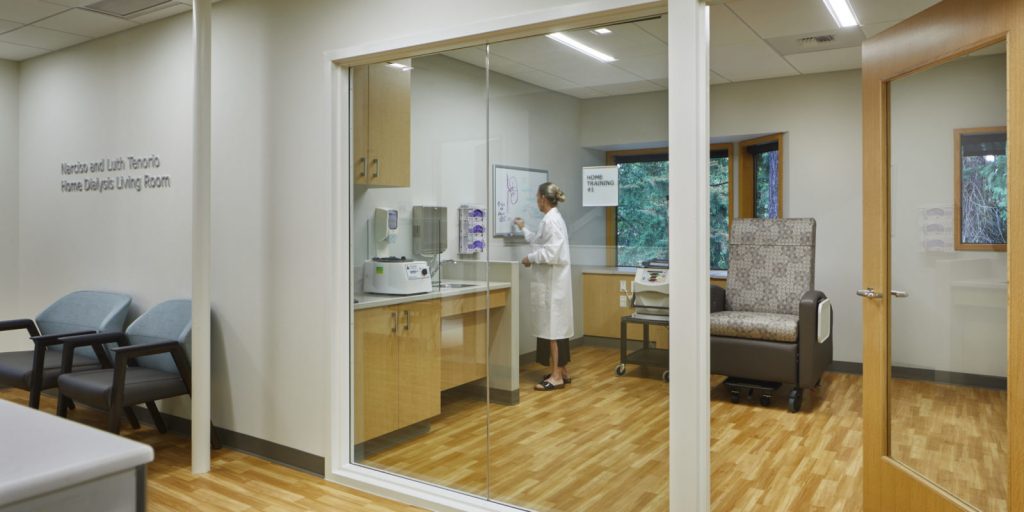 Northwest Kidney Centers at Bellevue Clinic patient room