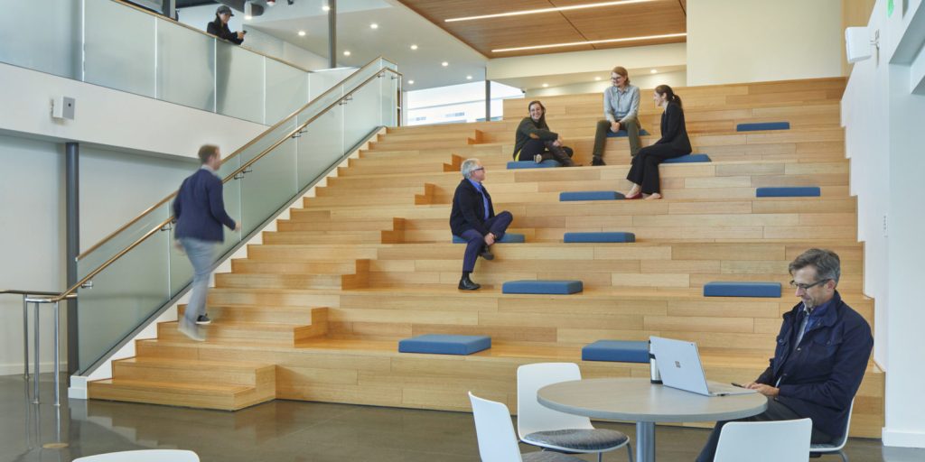 Northwest Kidney Centers at Burien Campus stairs and block seating