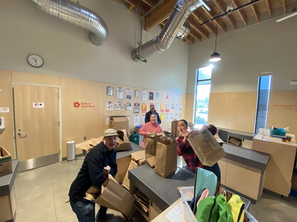 Spectrum employees volunteering at Ballard Food Bank